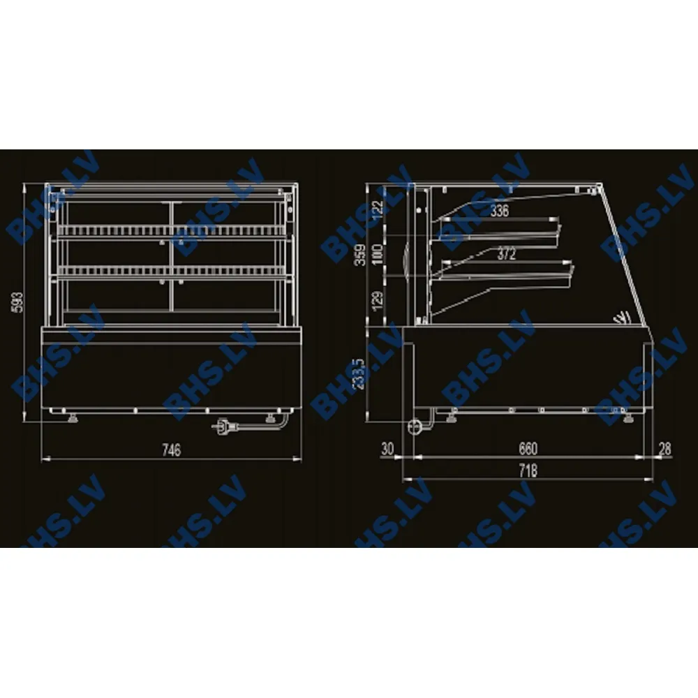 Heated display case ADDA HOT 2 GN Small (serve over)