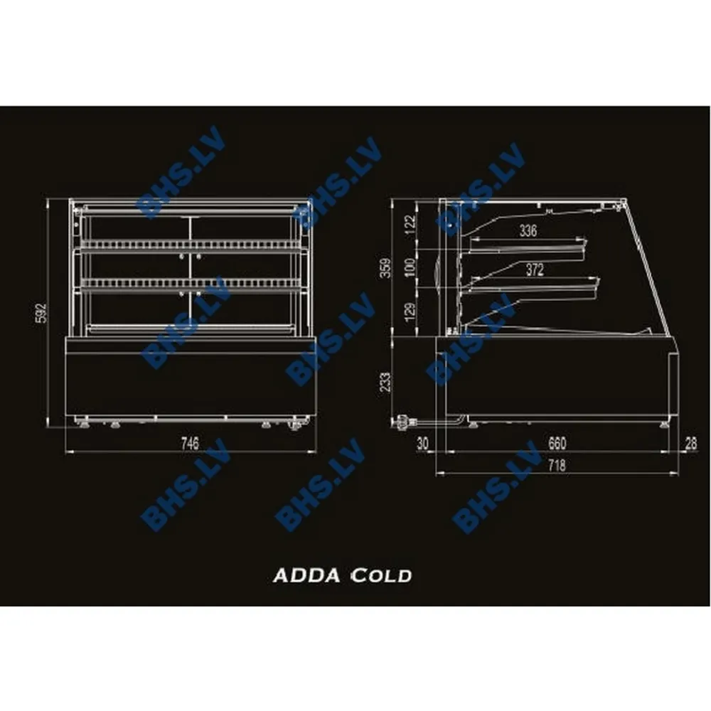 Cooling showcase ADDA GN2 Small