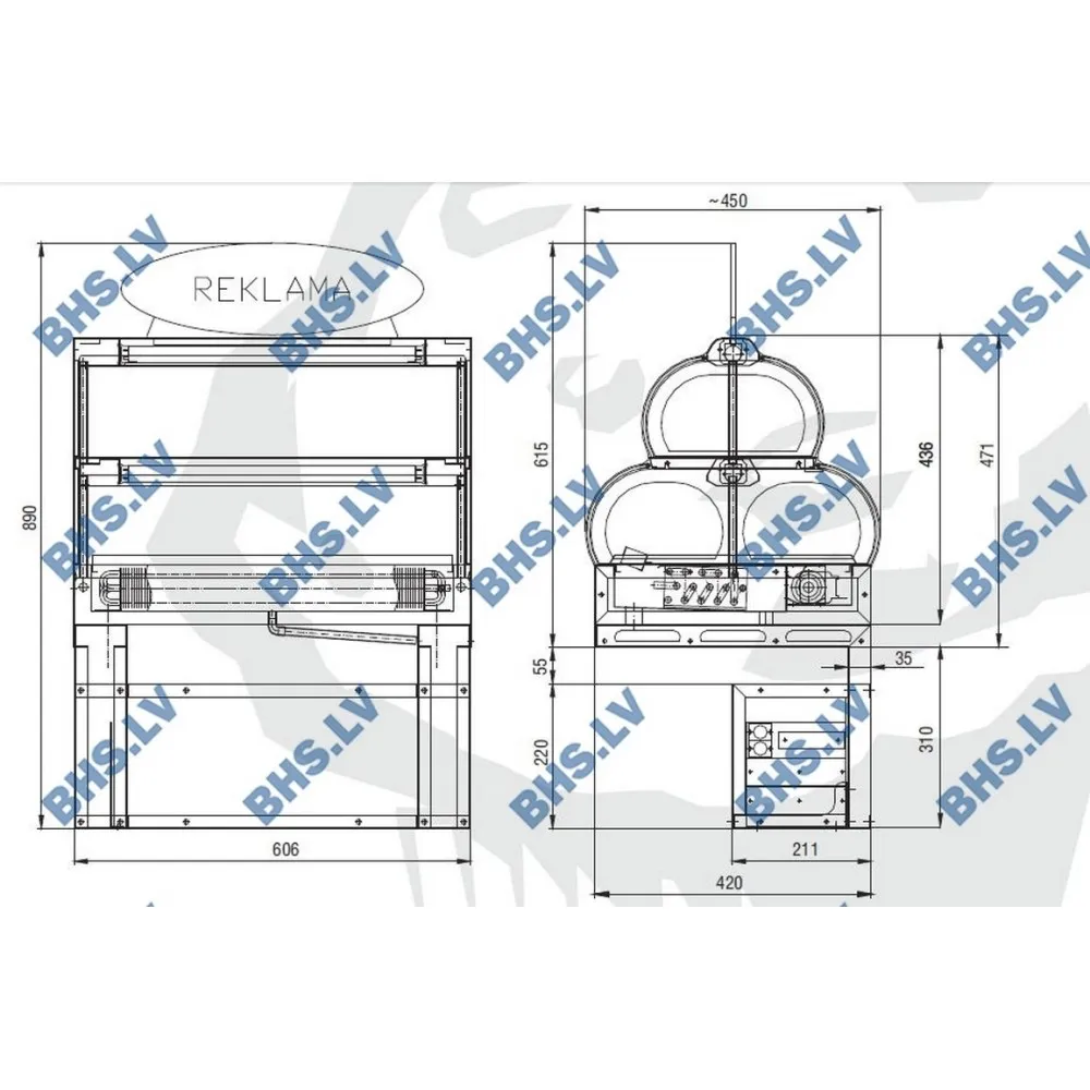 Refrigerated display case COLD SPOT Inox