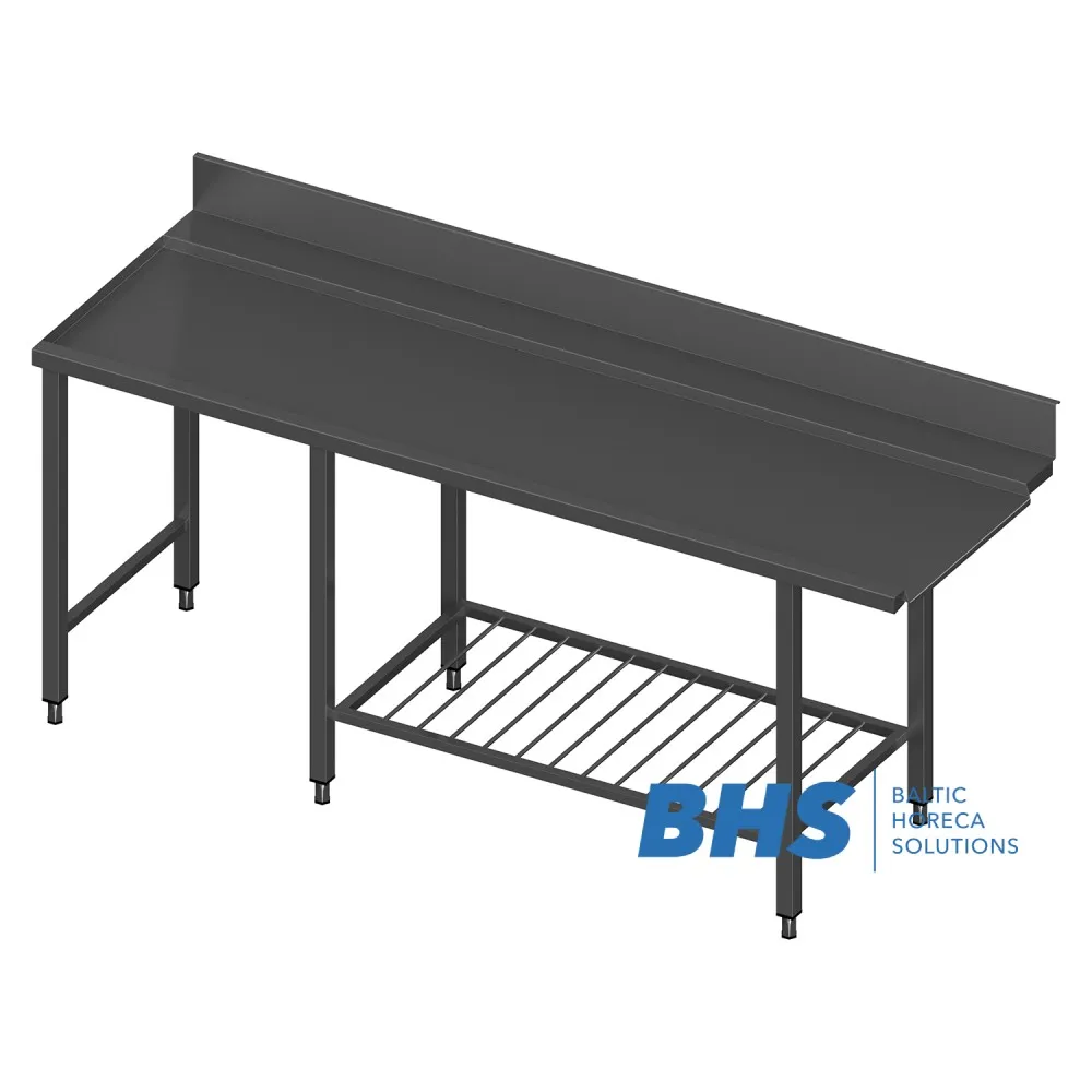 Table to dishwasher with space for equipment 1200