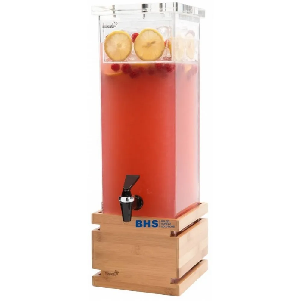 Dispenser for beverages 7.5 L with bamboo pad