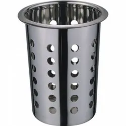 Steel cutlery basket
