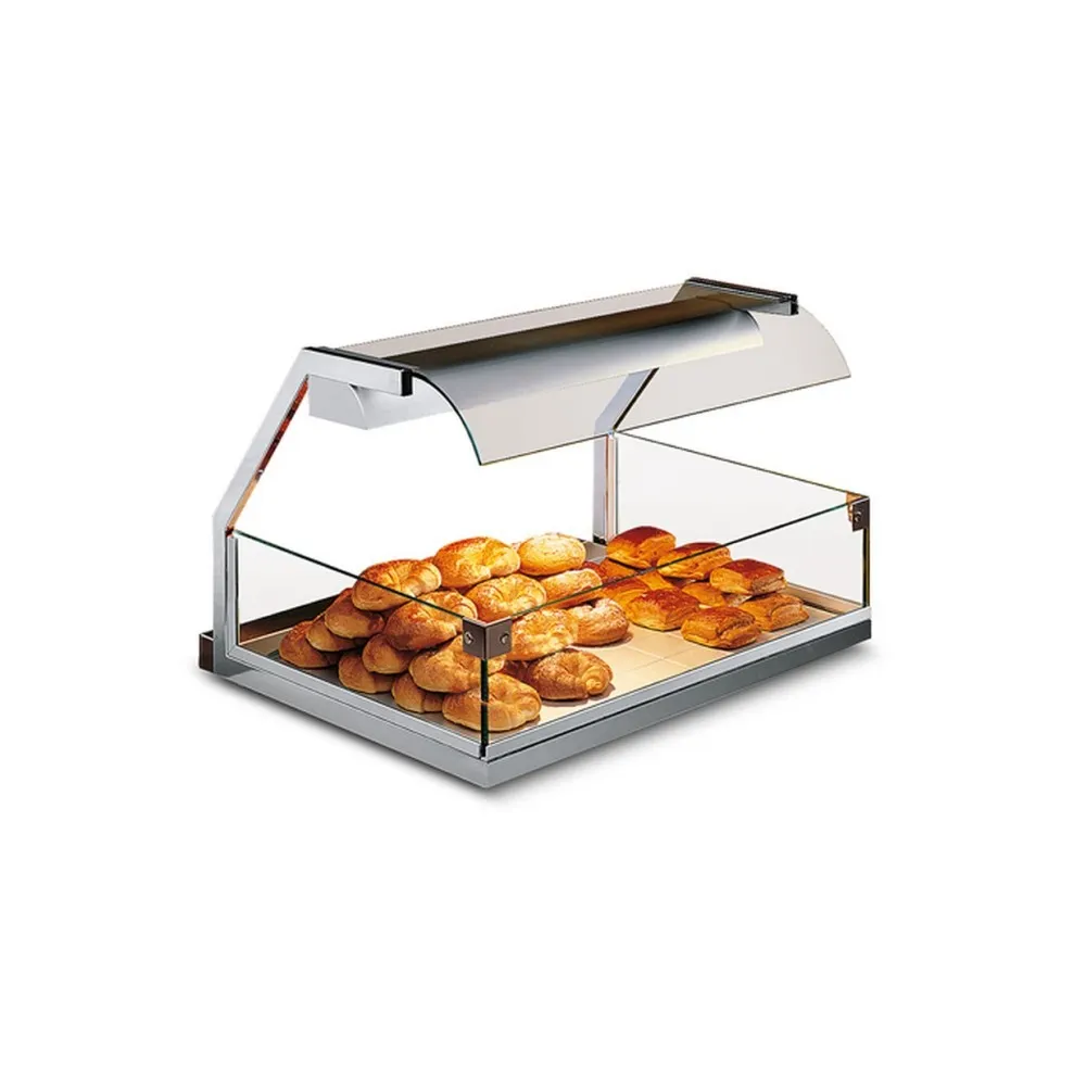 Showcase with hot top