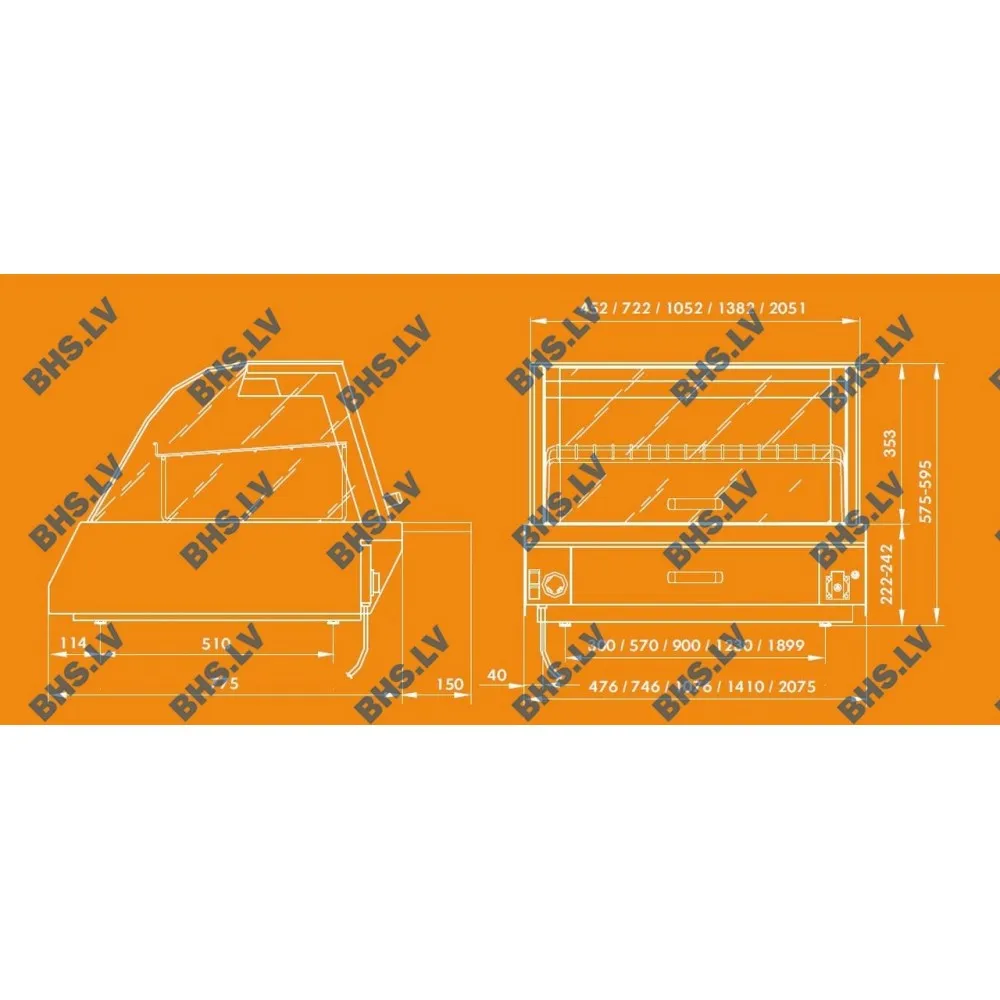 Heated display case KENTUCKY HOT 4GN