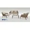 GRATTONI CRETA Teak-Look Aluminium Furniture Set
