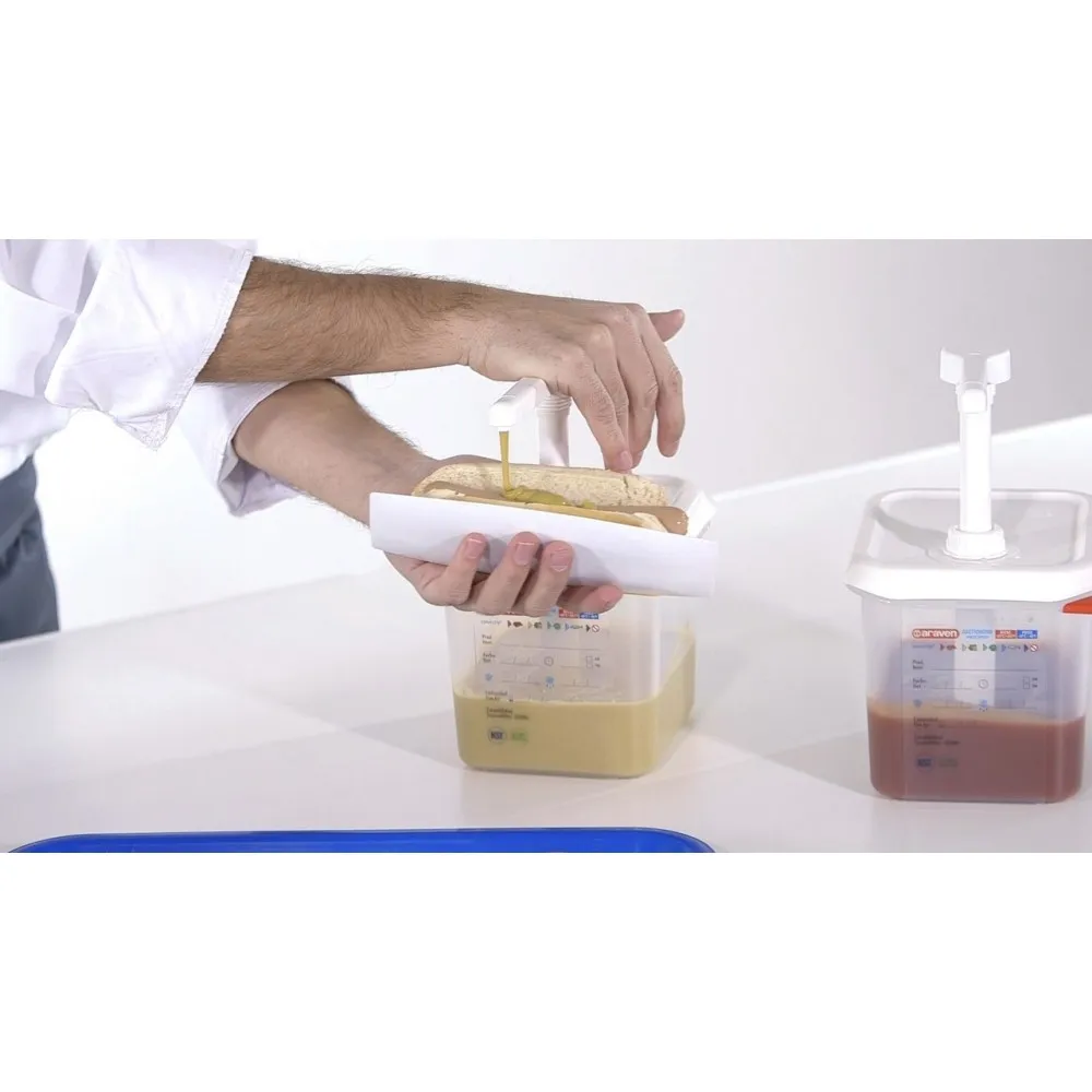 Pump dispenser for sauces GN1/9