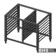 Universal stand for convection oven with guide rails for 16 GN1/1 trays