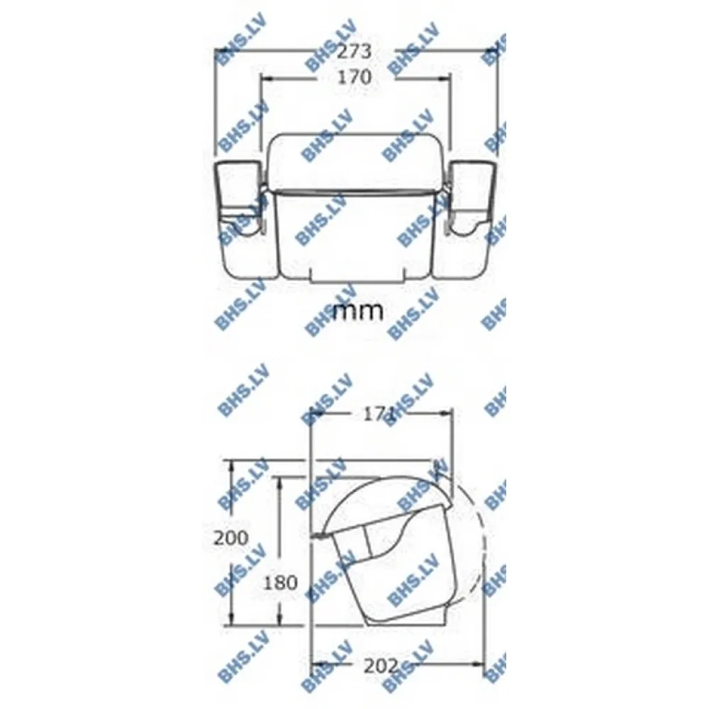Mini organizer O123Y with place for ice