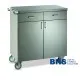 STAINLESS STEEL WAITERS STATION ON CASTORS POLAR2B
