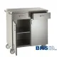 STAINLESS STEEL WAITERS STATION ON CASTORS POLAR2B