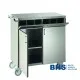 STAINLESS STEEL WAITERS STATION ON CASTORS POLAR2B