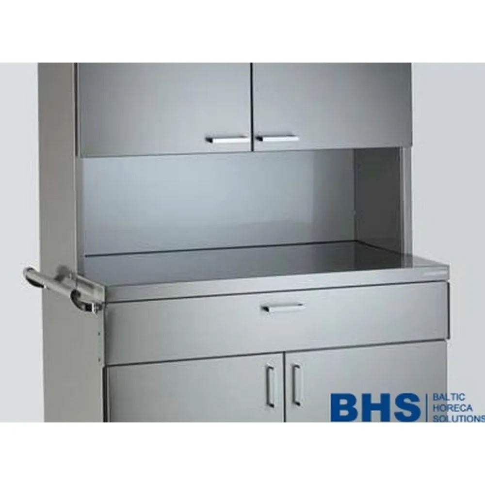 STAINLESS STEEL WAITERS STATION ON CASTORS POLAR2CH