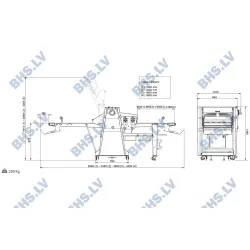 Manual dough sheeter R65T/14 with inverter