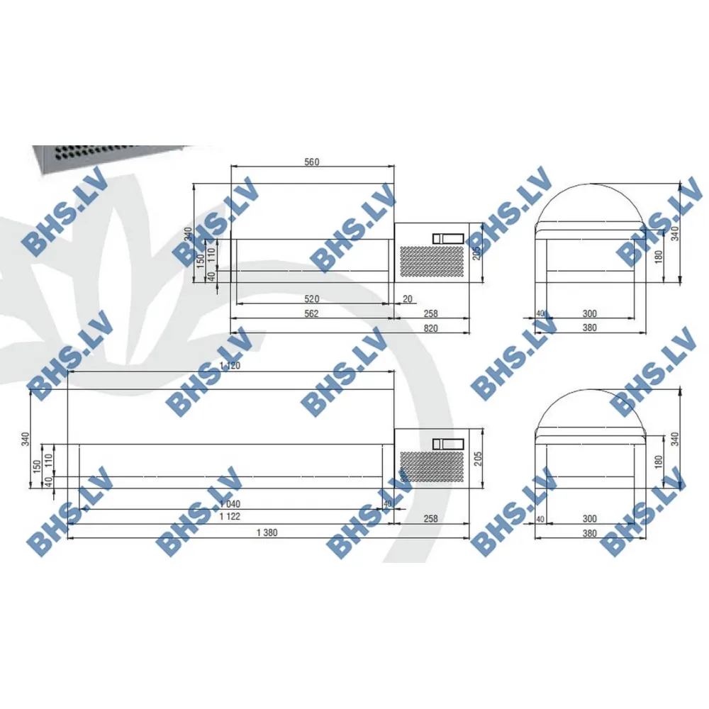 Refrigerated top counter RHEIN 1400