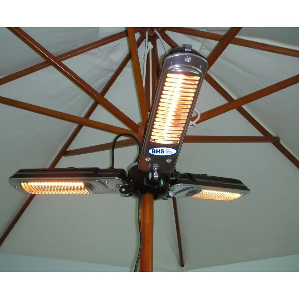 Hanging heating lamp for parasol