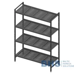Modular shelving unit with removable plastic shelves 1860