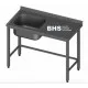 Metal table with sink without self 1800