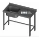 Metal table with sink without self 900