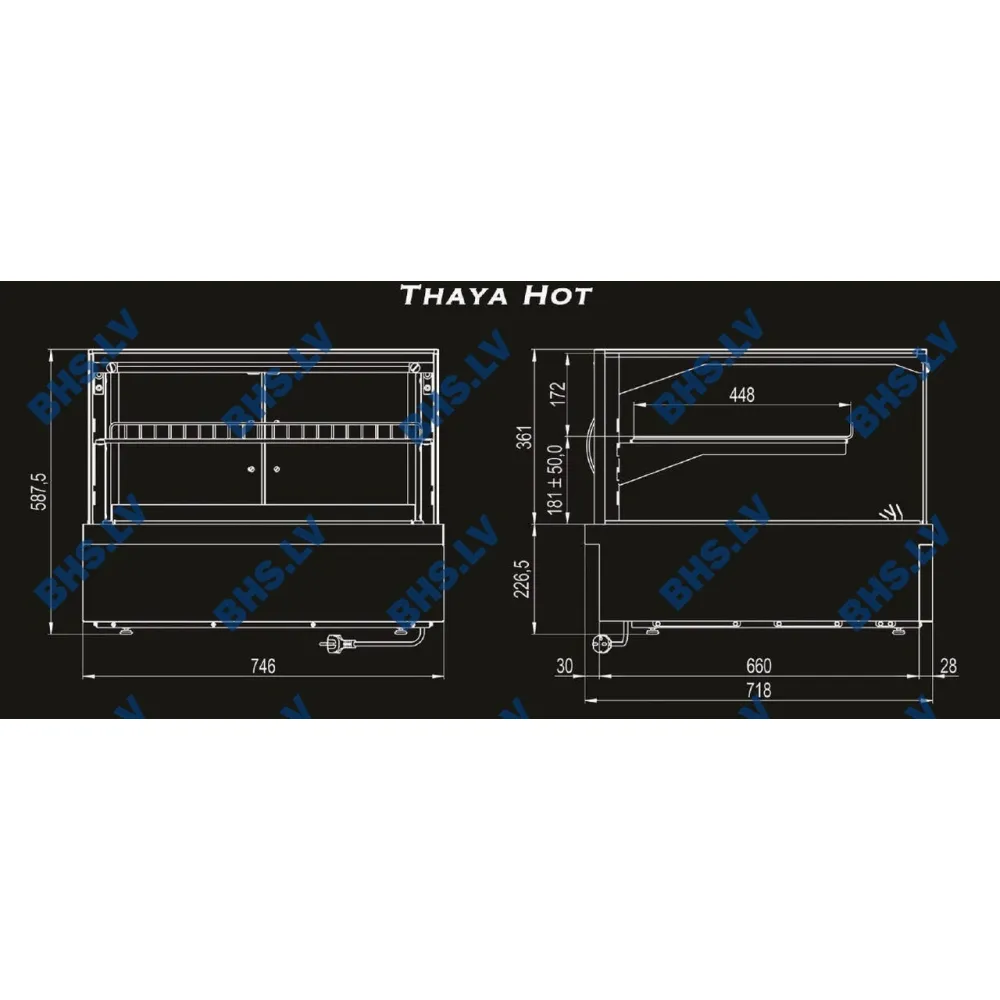 Heated display case THAYA HOT GN3