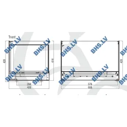 Pastry showcase TRENT Inox - standard