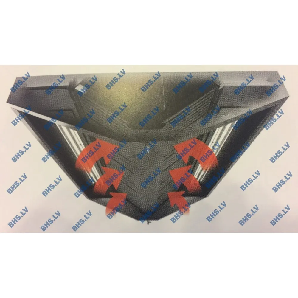 Central island ventilation hood with filters HNCA 1500