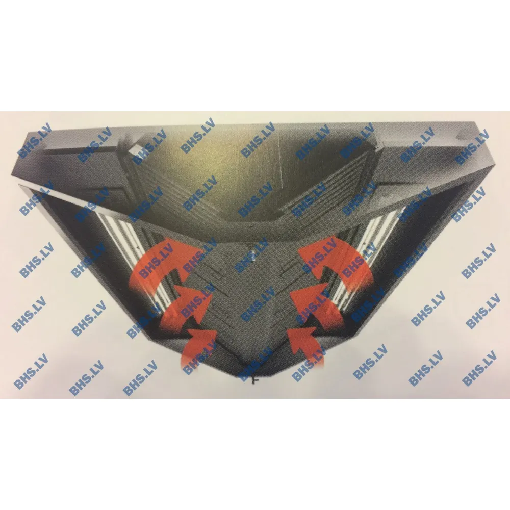 Central island ventilation hood with filters HNCA 2600