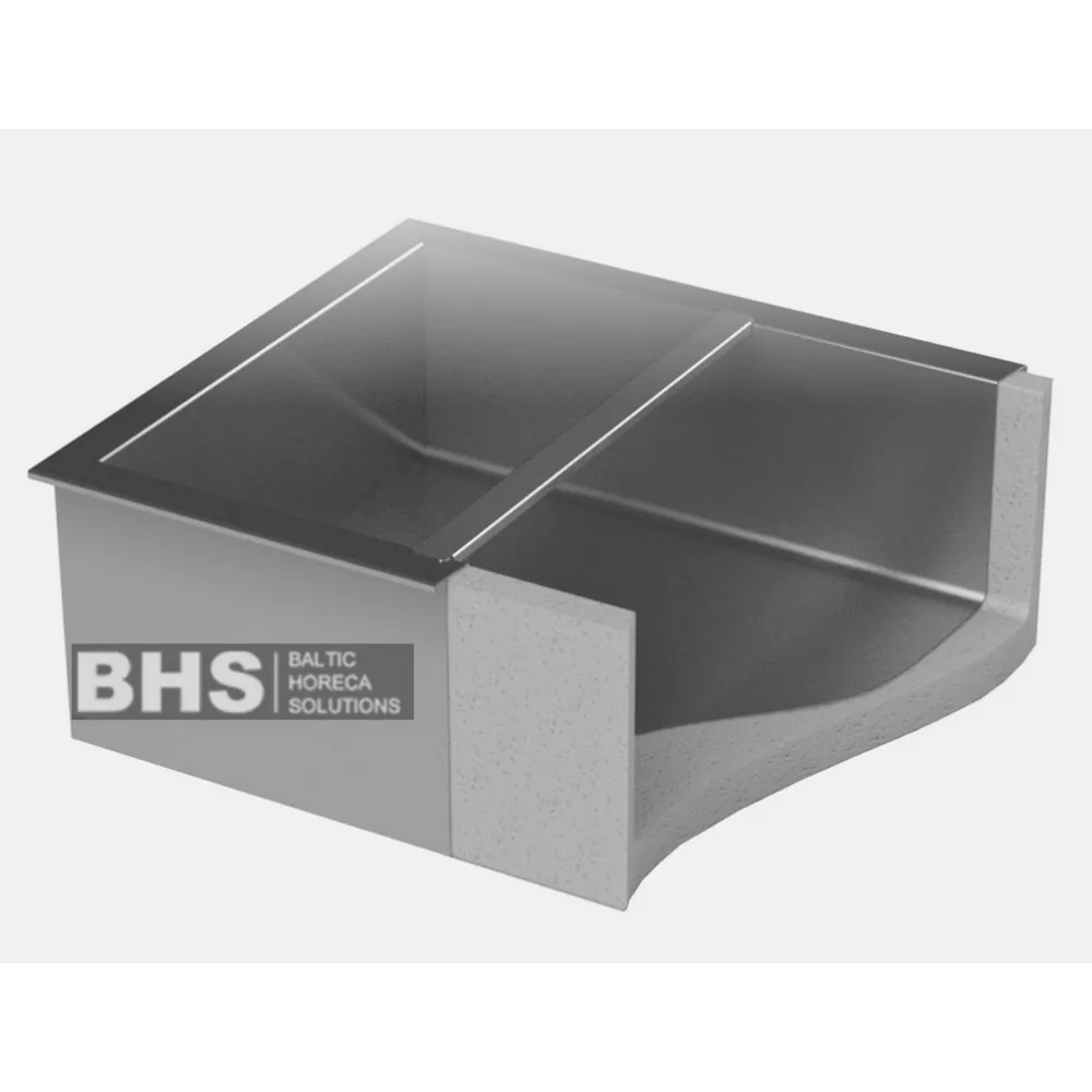 Drop-in cold basin for 3 GN1/1 1080 mm