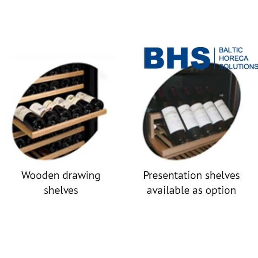 Wine cooler 350 liters with 2 zones SS