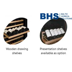 Wine cooler 350 liters with 2 zones SS