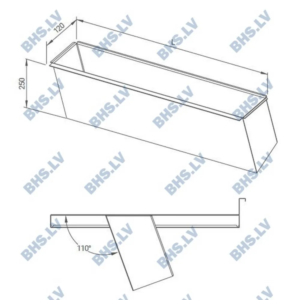 Ice basin for bottles 1000