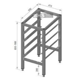 Frame with guides for gastronorn containers