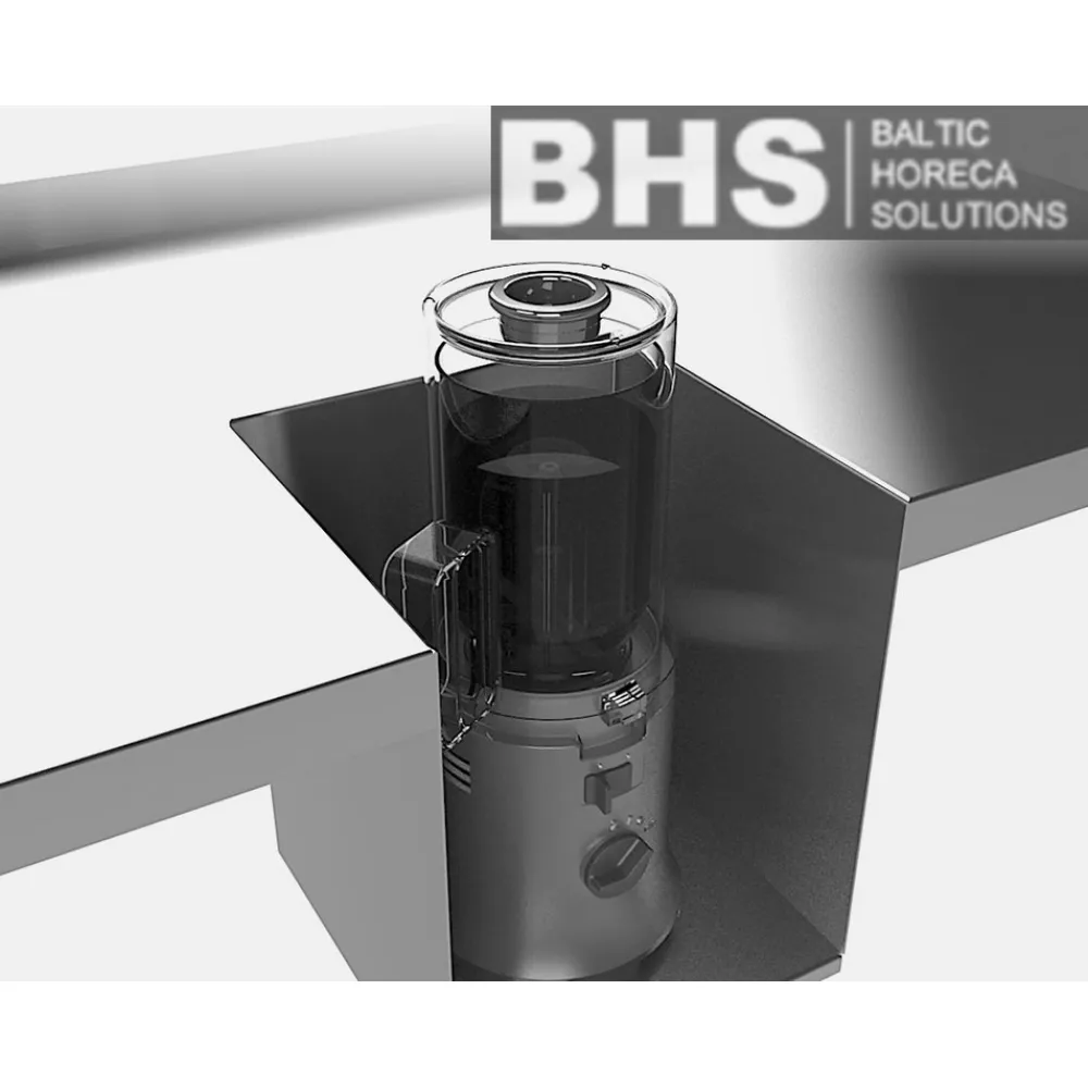 Welded shelf for blender