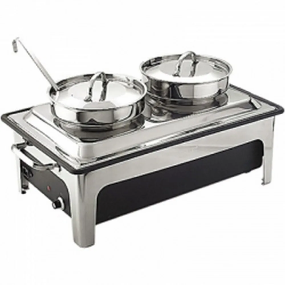 Electric chafing dish 2x4 l with soup kettles