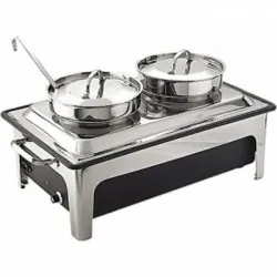 Electric chafing dish 2x4 l with soup kettles