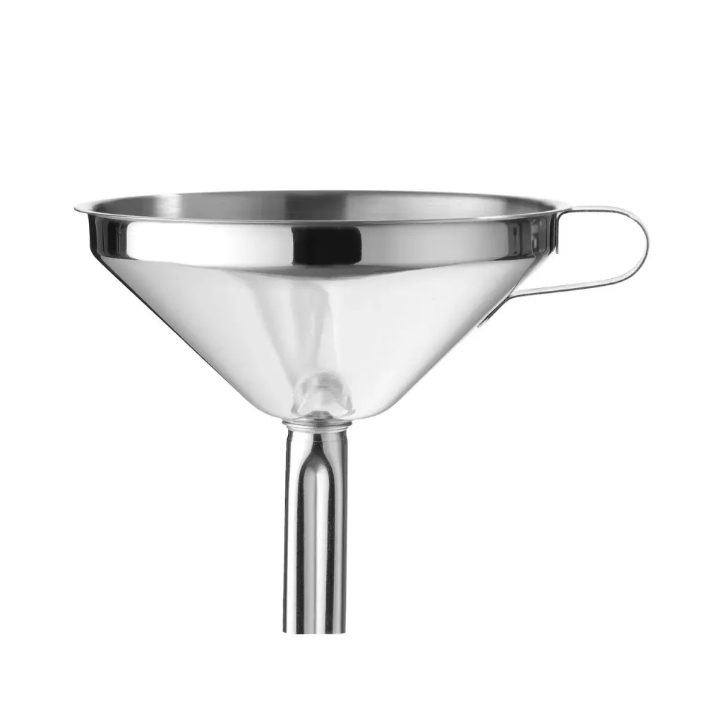 HENDI Stainless Steel Funnel with Handle 128 mm
