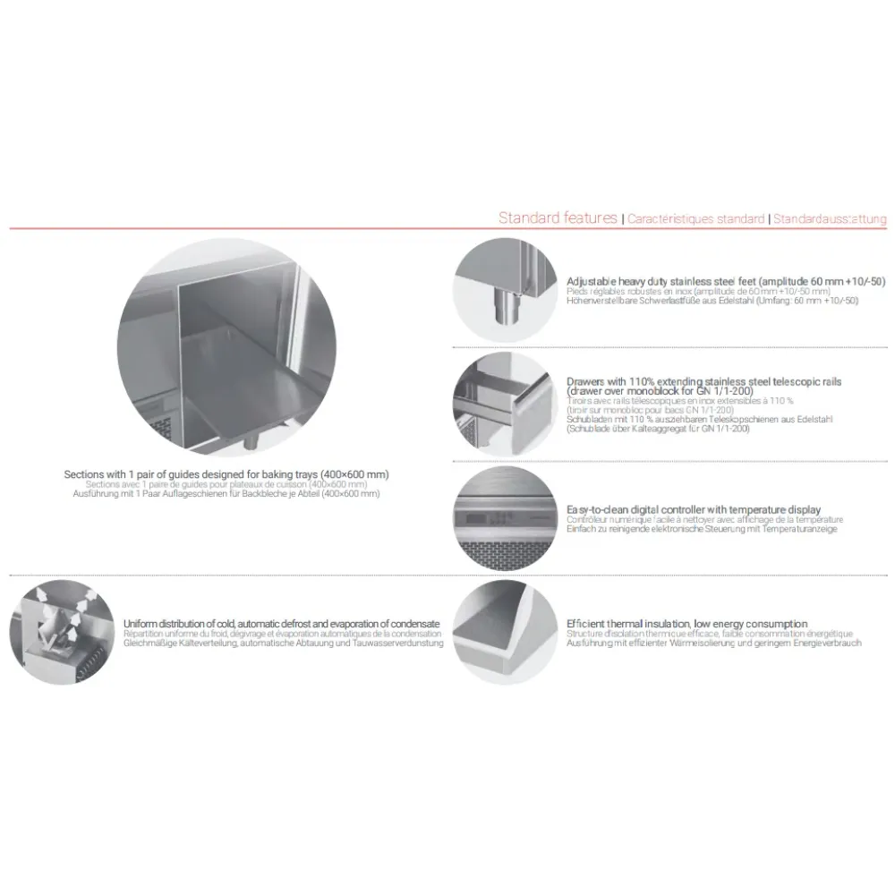 Cooling counter for baking trays P206