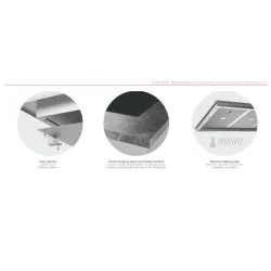 Build-IN flush heated glass surcace 308 mm, GN 1/1