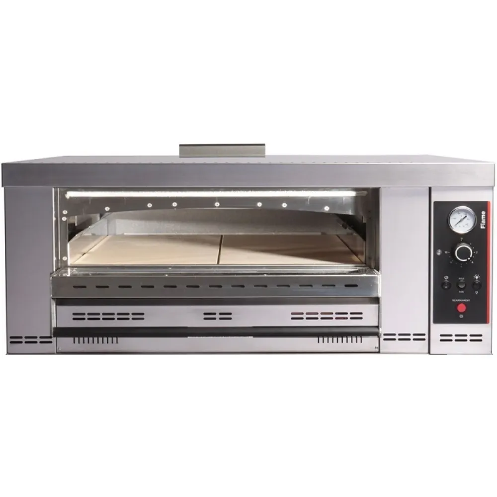 Gas pizza oven for 6 pizzas Flame