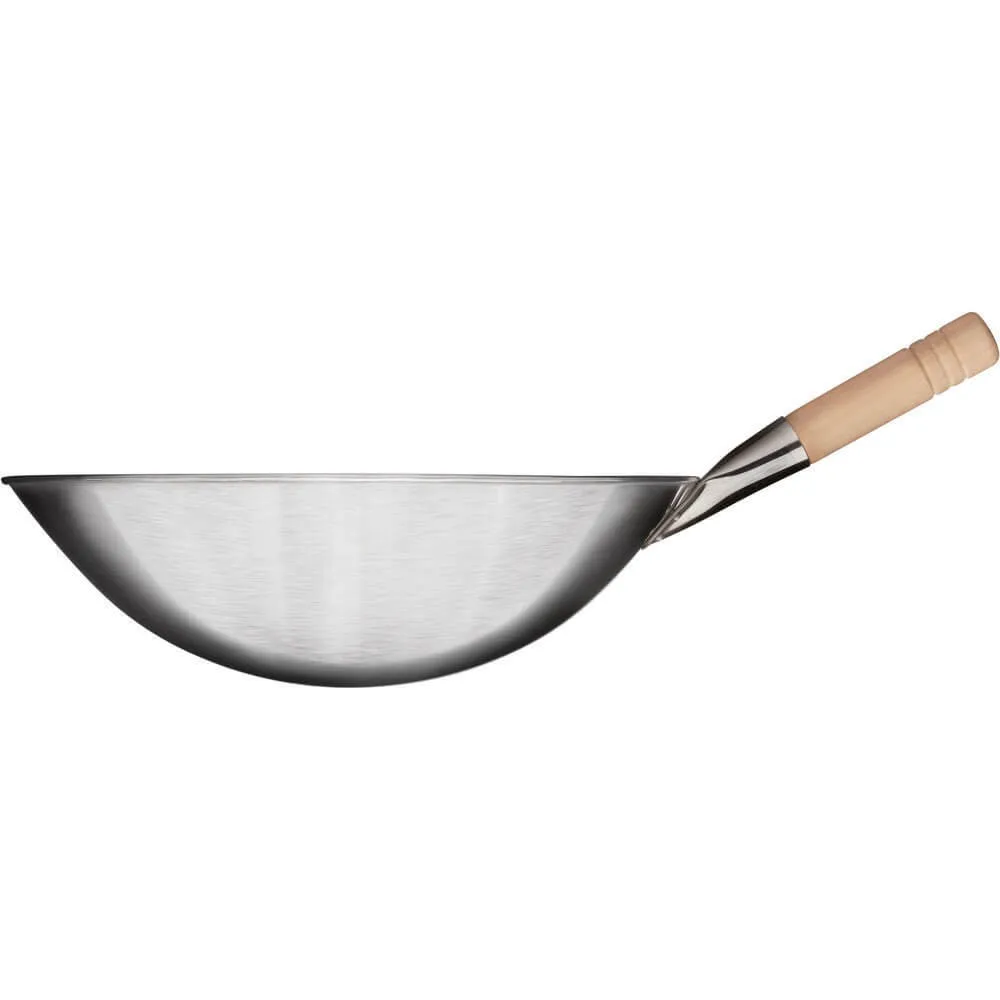 Stalgast Wok Pan Ø 400 mm with Brushed Finish