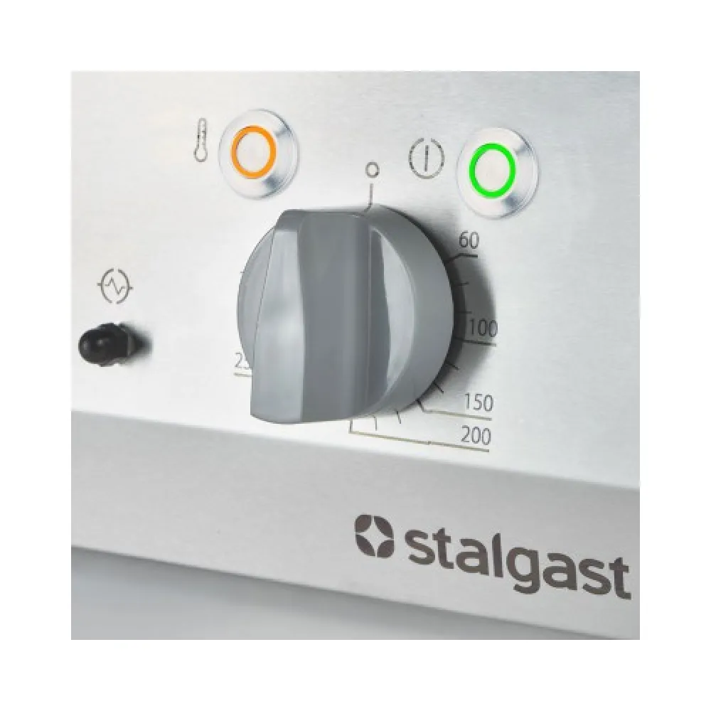 Chrome electric grill with smooth surface 8.0 kW