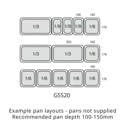 Table refrigerator for ships GSS20 201 l