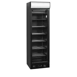 Freezer with advertising banner 270l, black