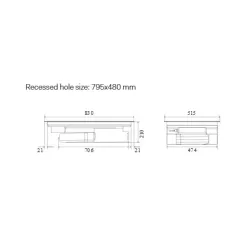 Induction Hob  4 zone touch with integrated hood HVI90TCRF