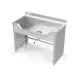 Stainless steel table with sink 1300