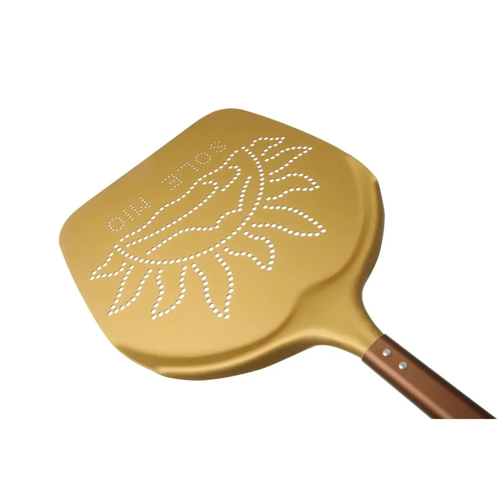 Perforated pizza scoop, gold 1700x330mm