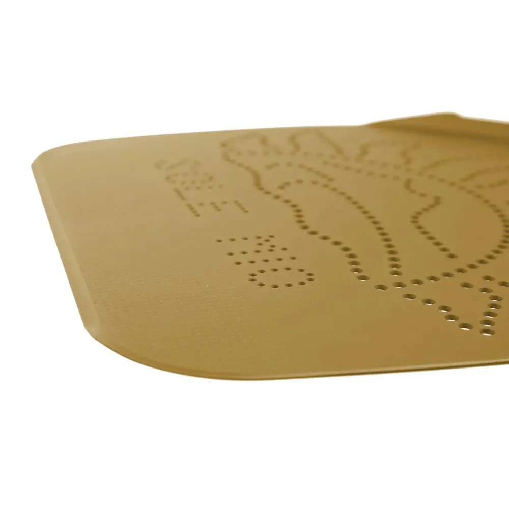 Perforated pizza scoop, gold 1700x330mm