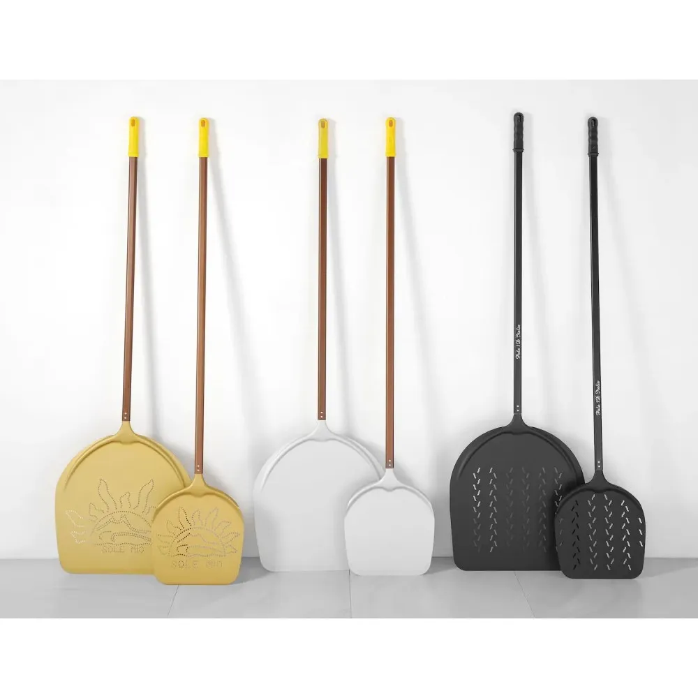 Perforated pizza scoop, black 1700x320mm