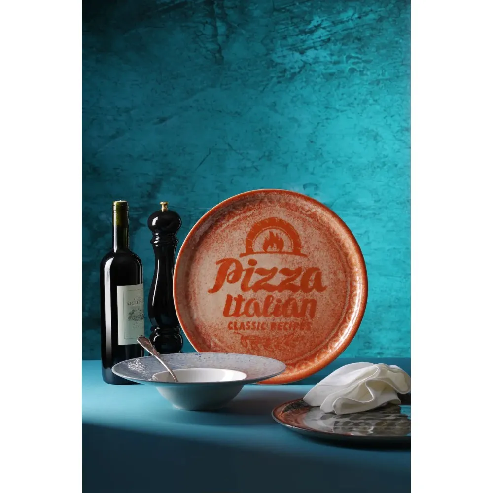 Pizza plate Recipe Collection Brick Red ⌀310mm