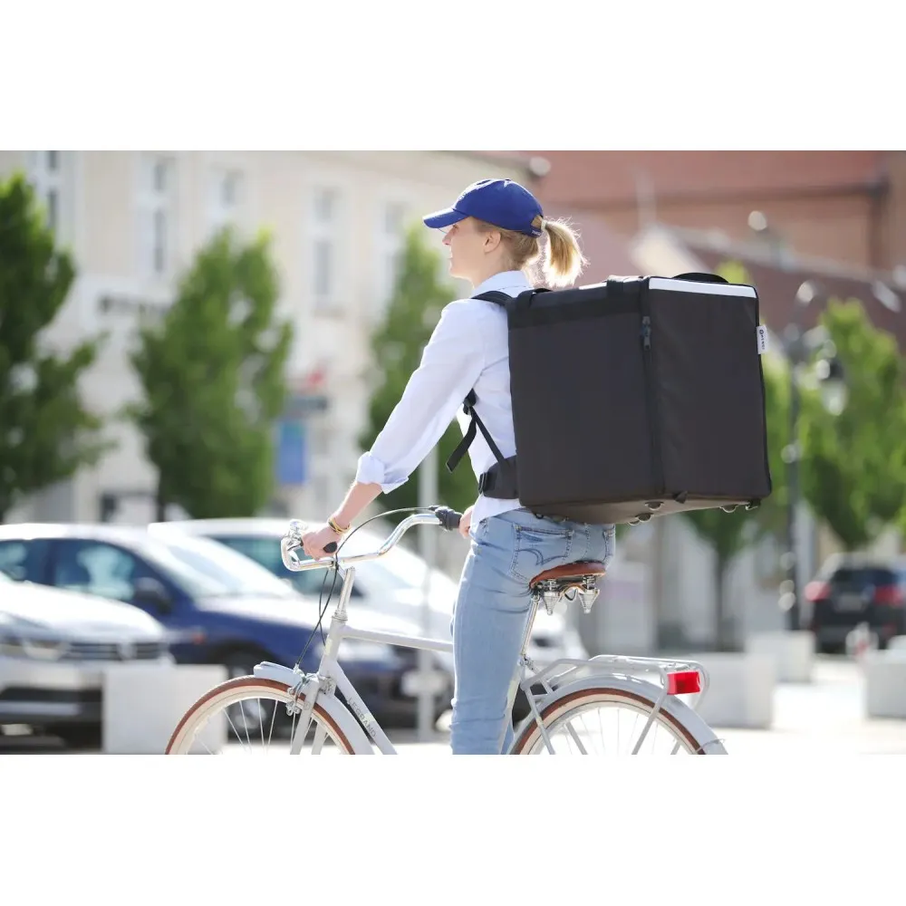 Pizza & food delivery backpack insulted, black 72,2L