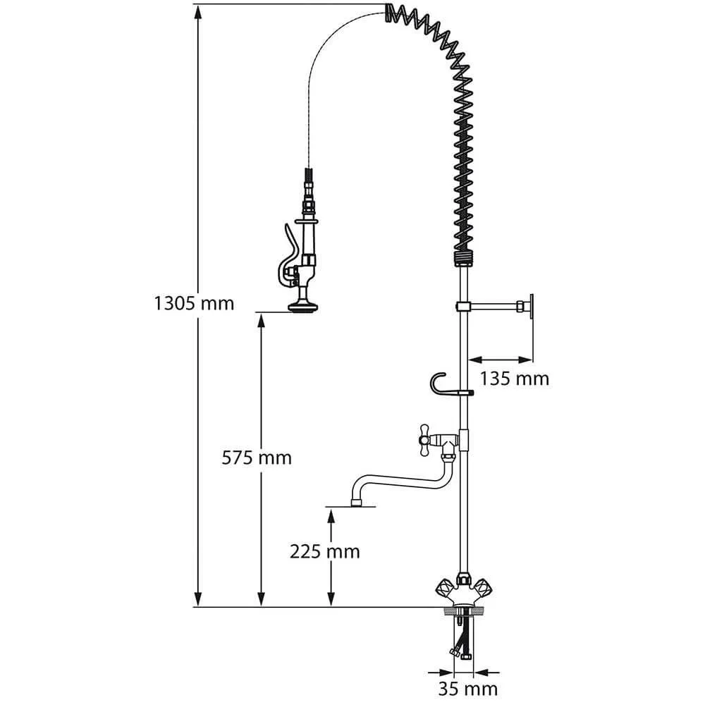 Shower mixer with 1 outlet